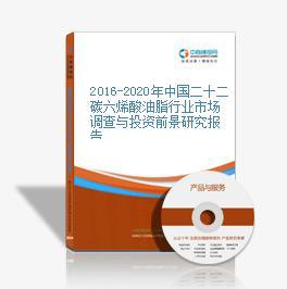 2016-2020年中國(guó)二十二碳六烯酸油脂市場(chǎng)前景及融資戰(zhàn)略咨詢分析